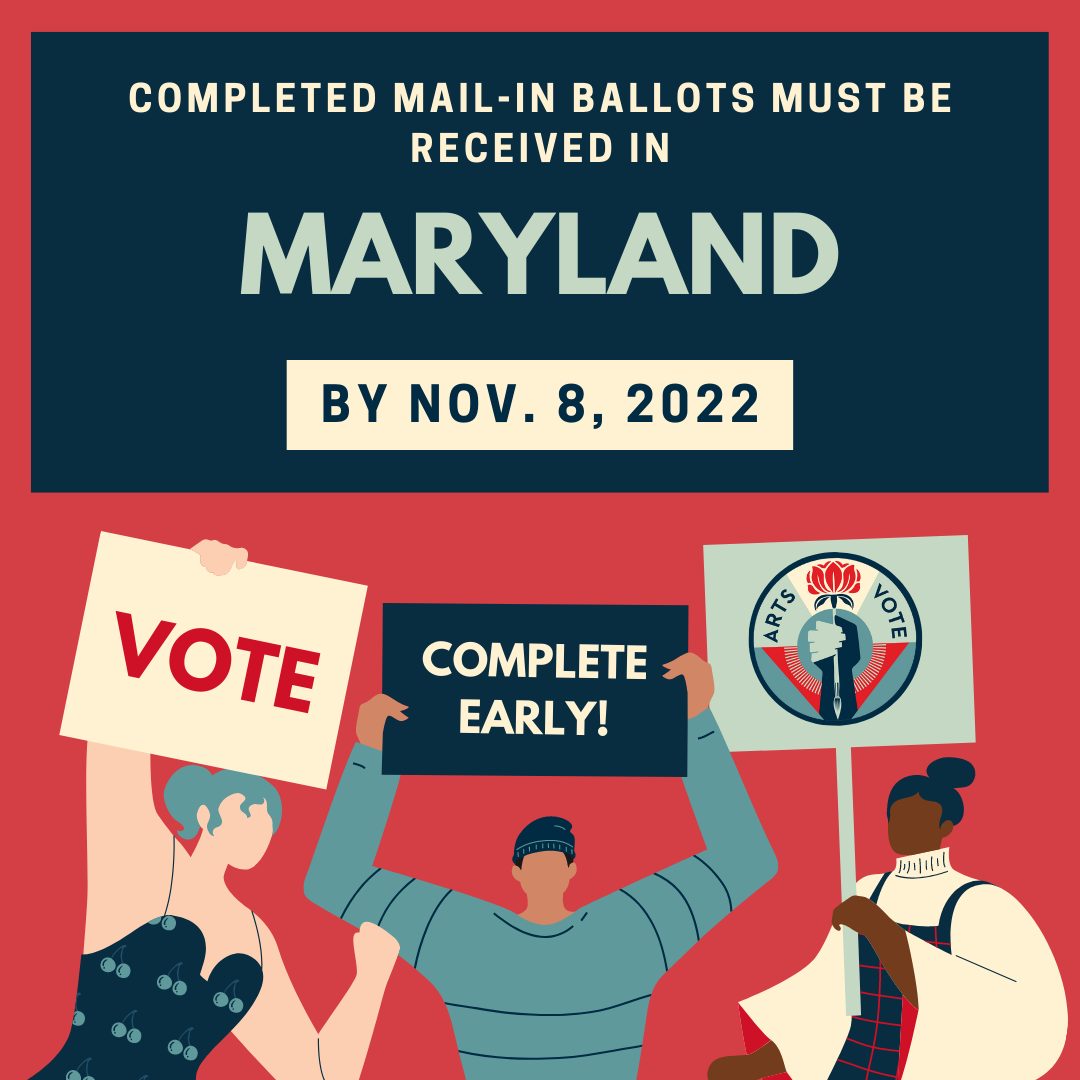 Maryland Voter Deadline Toolkit Arts ActionFund