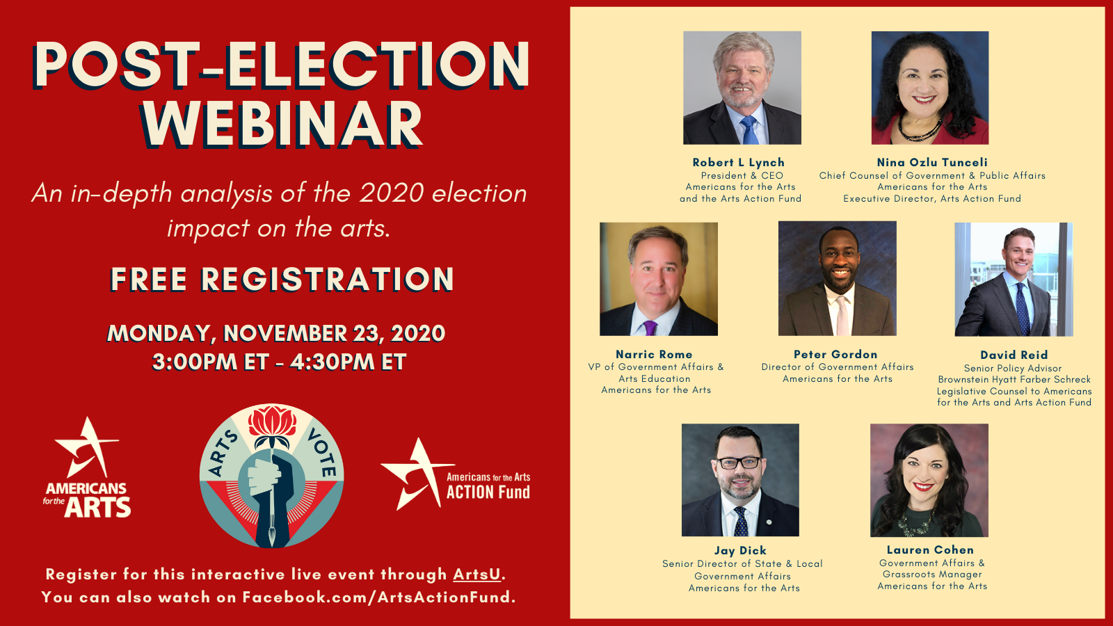 Post-Election Webinar, November 23rd @ 3pm ET, Click to go to registration page