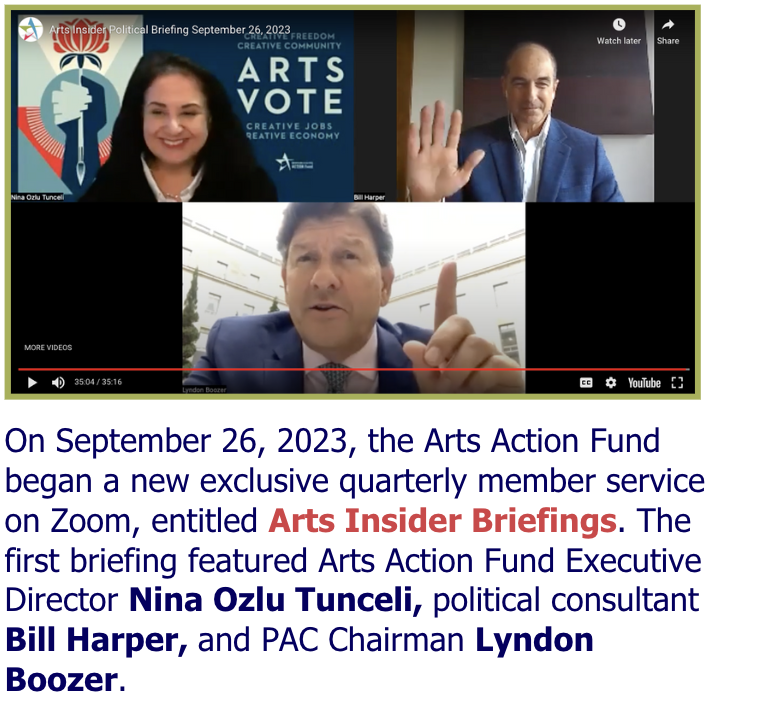 Arts Insider Political Briefing