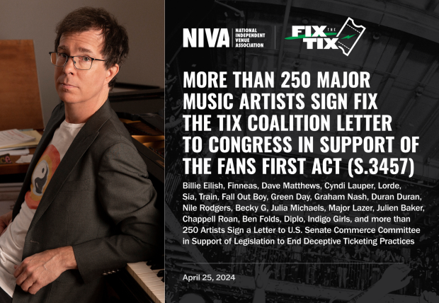 250+ Artists Add Momentum to the “Fans First Act” Legislation S. 3457 to Fix the Tix